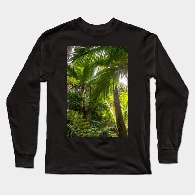 Nikau Palms. Long Sleeve T-Shirt by sma1050